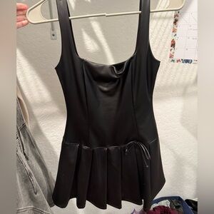 Windsor black leather dress